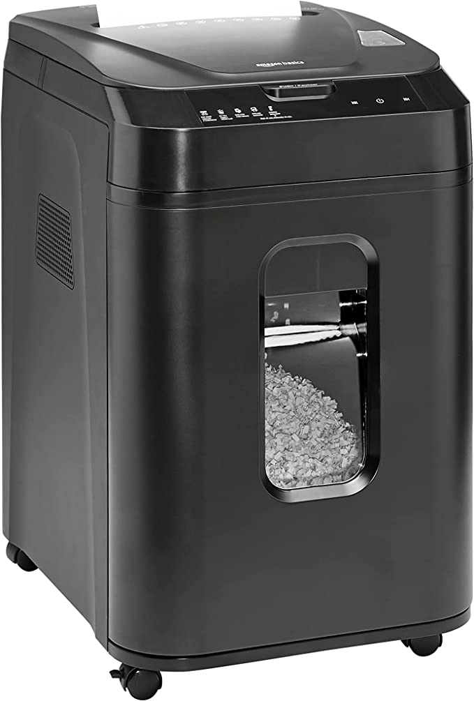 Amazon Basics 150-Sheet Autofeed Micro-Cut Paper Shredder